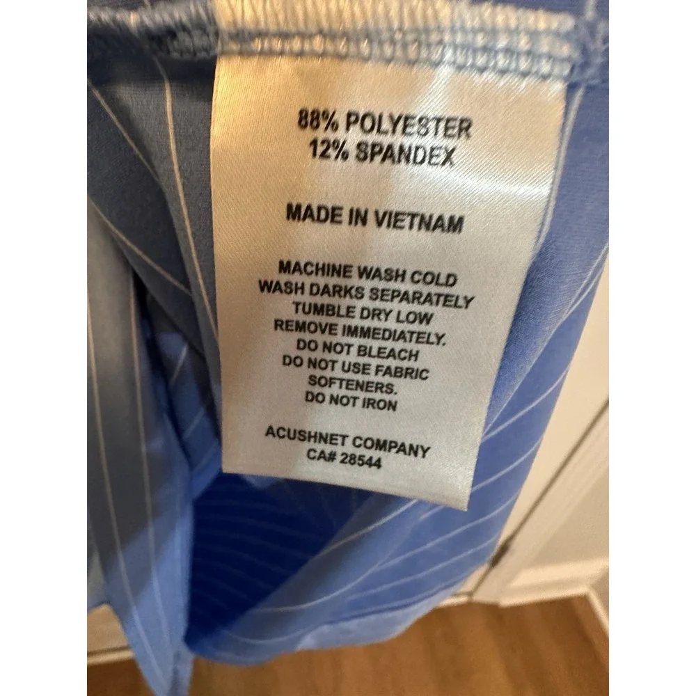 FootJoy Polo Men XL Blue‎ Athletic Fit Golf Performance Shirt With Tags - Picture 8 of 10